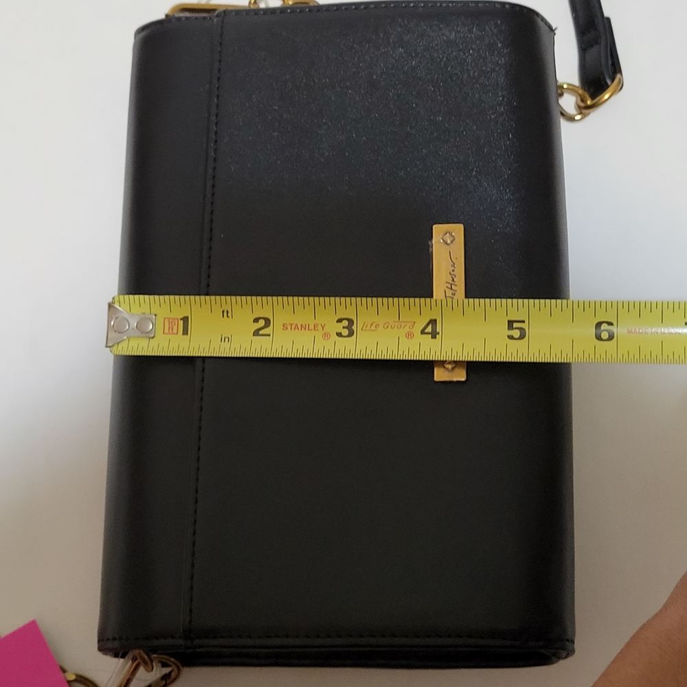 Black and Gold Embellished Betsey Johnson Crossbody Bag - Picture 7 of 8